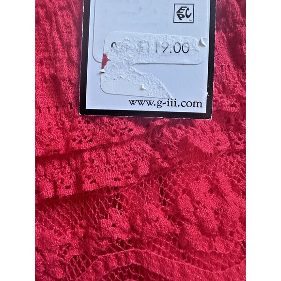 Jessica Howard Women's Flutter sleeves Lace A-Line Dress casual formal Red 14 - Picture 9 of 12